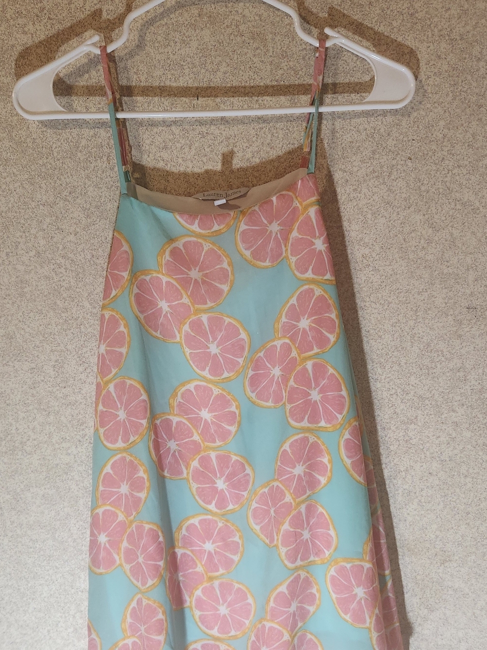 Lauren James Pink Citrus Slice Camisole on Light Blue
